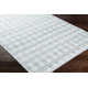 Lavande Plaid Wool Area Rug in Gray