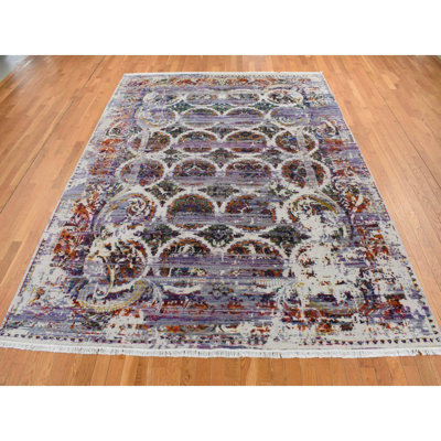 Toomsboro One-of-a-Kind 9' X 12' New Age Silk Area Rug Purple