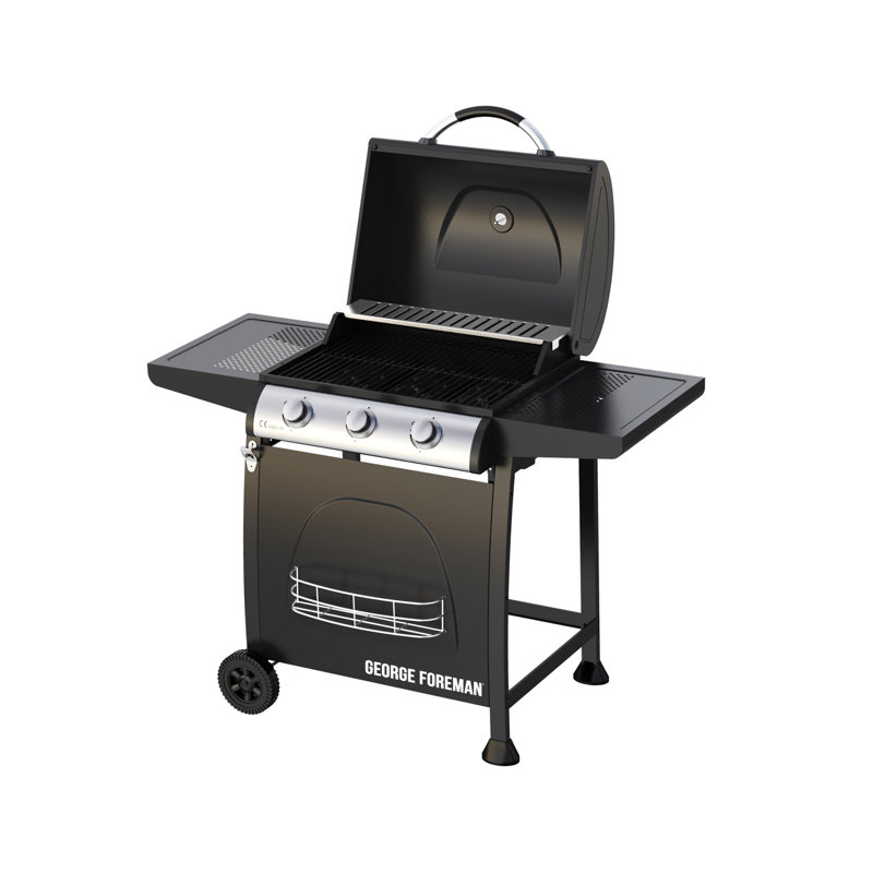 George Foreman 3 - Burner Countertop Liquid Propane Gas Grill