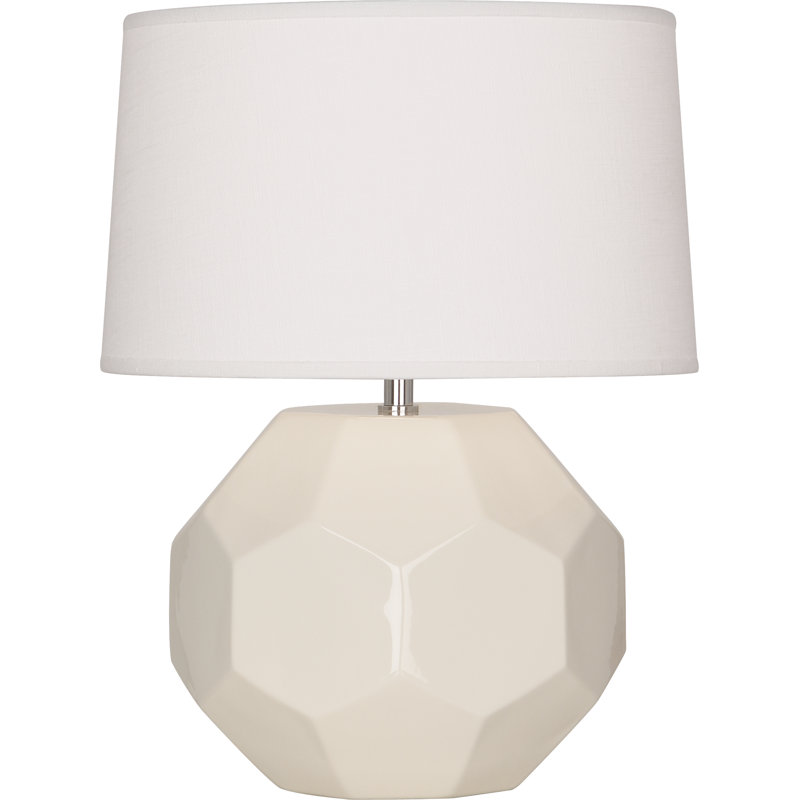 Franklin Table Lamp, 16.5" H x 12.5" W x 12.5" D, Bone