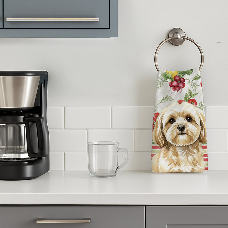 Serviette de cuisine crème Lhasa Apso, Cream Lhasa Apso