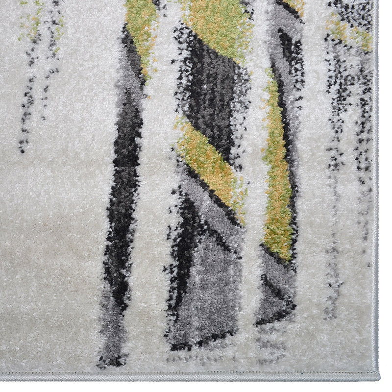 Crayton Machine Made Heatset Polypropylene Area Rugs  - Rectangle, Beige Green Color, Contemporary Modern Design, Low Pile Machine Made Area Rugs for Living Room, Bed Room