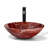 17" Rosso Levanto Stone Vessel Sink, Solid Natural Marble Hand-carved Bathroom Basin With Polished Surface
