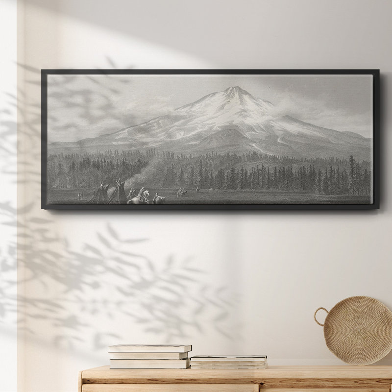 Mount Shasta- Framed Canvas, 12" H x 30" W
