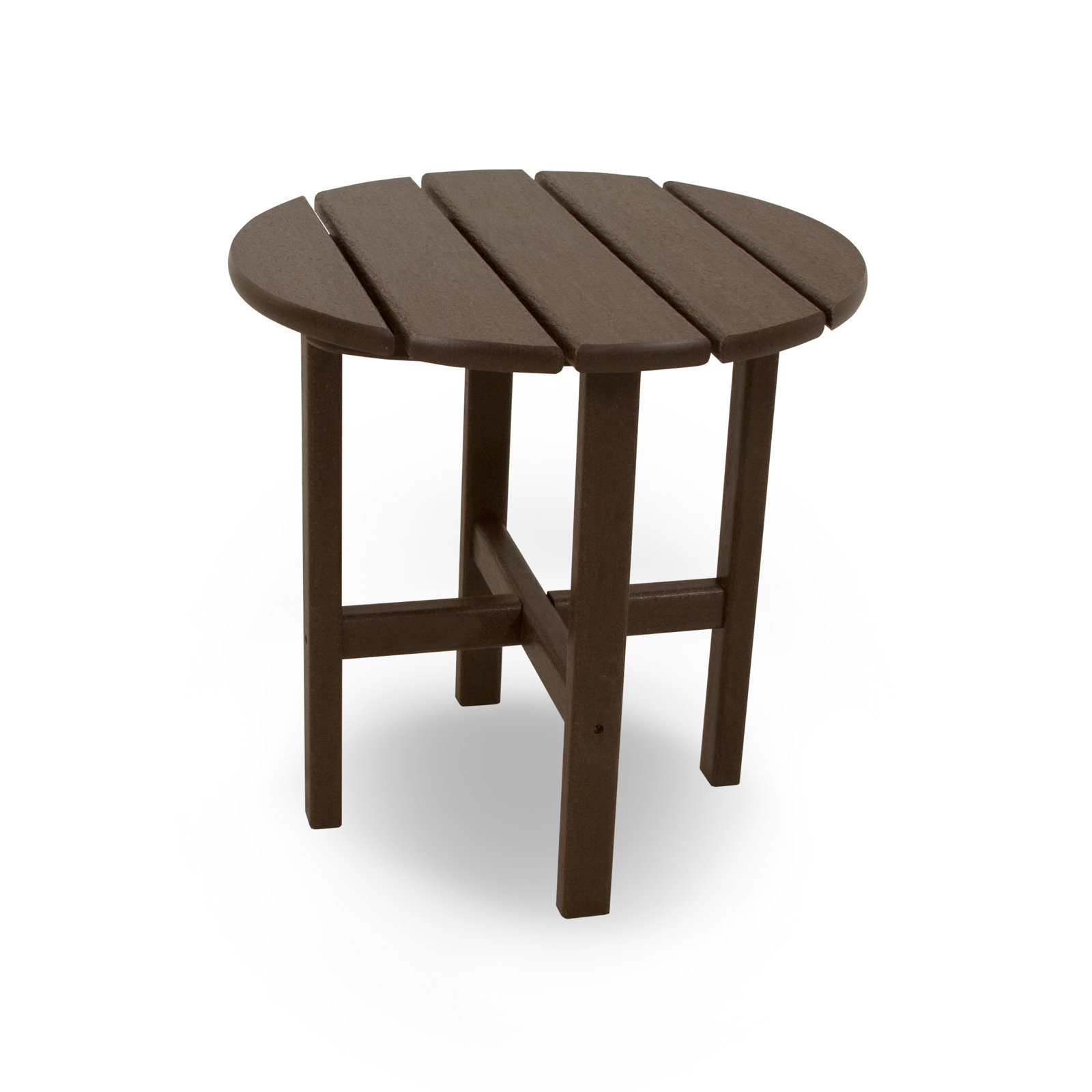 POLYWOOD® Tables 18" Patio Side Table, Dark Brown