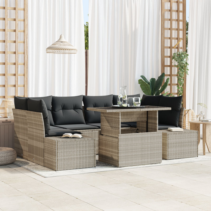 234cm Wide Patio Sofa with Cushions