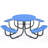 Klarrissa 8-Person 46" Round Metal Outdoor Picnic Table-1687844873