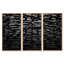Fond géométrique noir / gris - ensemble de 3 toiles abstraites encadrées-275257311-275257309