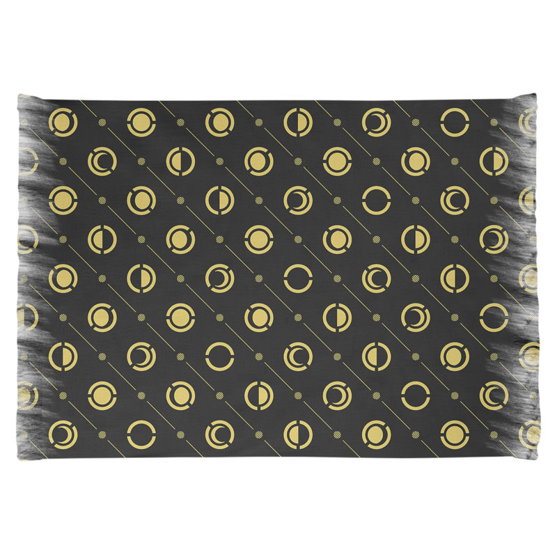 Tapis noir/jaune lune phases, Non