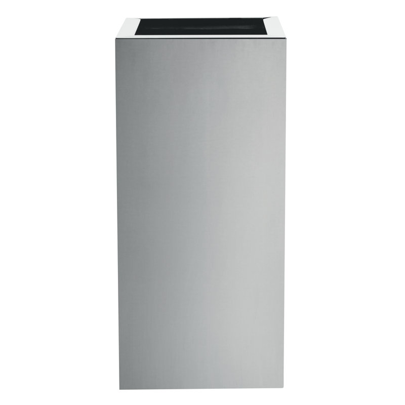 Metal Planter Box, 90cm H x 35cm W x 35cm D, Inox Shiny
