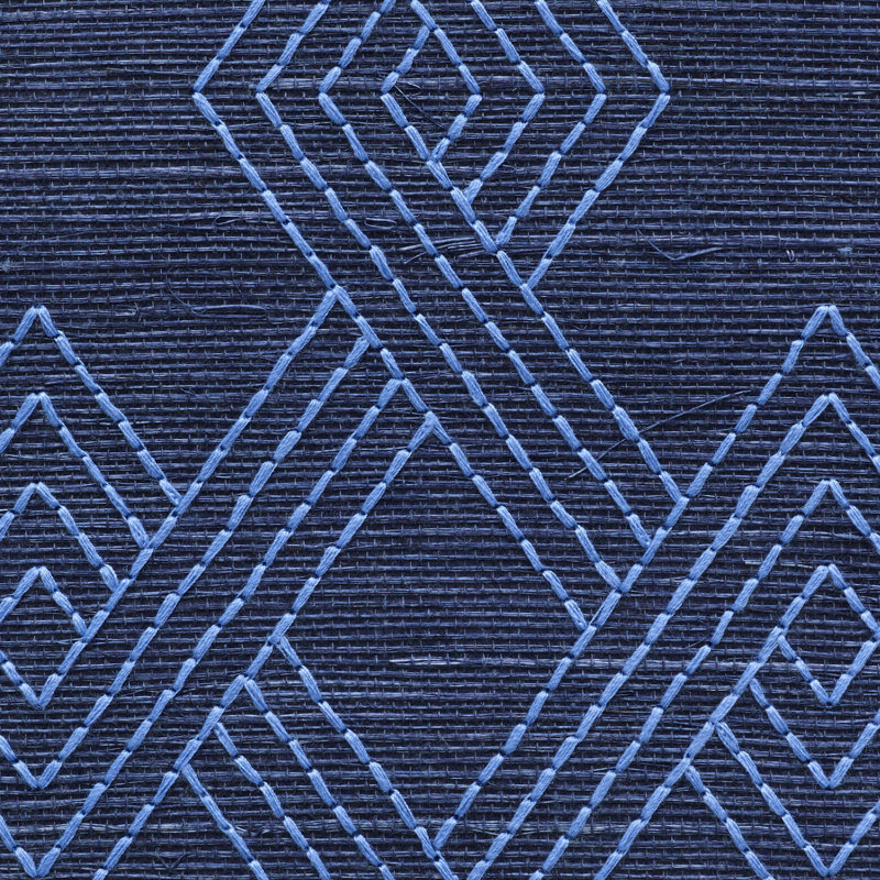 Hix Embroidered Sisal Wallpaper