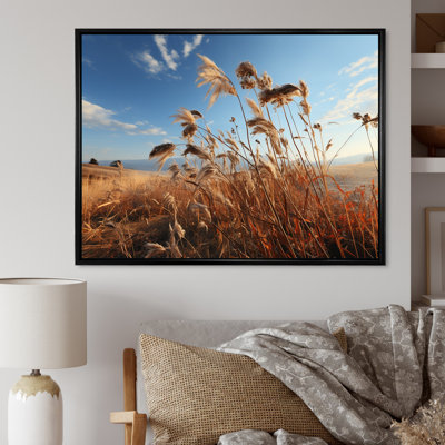 Paysage de prairie sur toile