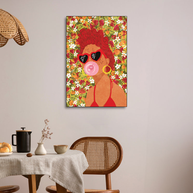 «Sterawix Metal Canvas - Strawbeery Lady» par Raissa Oltmanns - reproduction d'art mural
