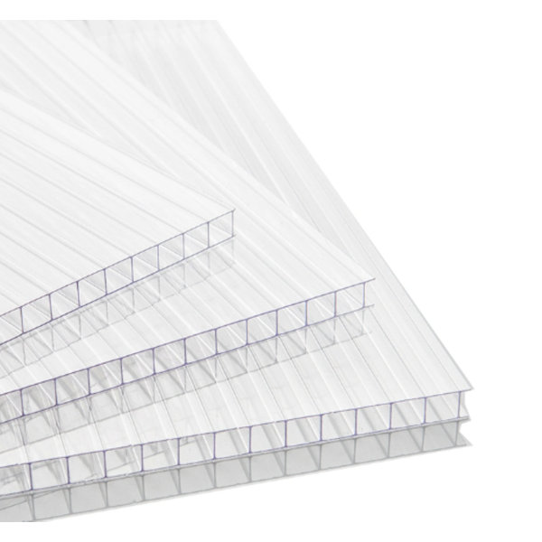 Plaque de polycarbonate 10 mm CLAIR - double paroi, dimensions