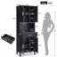 Armoire de rangement autoportante de 70,9 po de hauteur, 4 portes à fermeture douce, 1 tiroir, 2 armoires avec 2 tablettes réglables et une tablette ouverte pour un usage domestique-1988809318