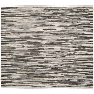 Fales Rag Rug Hand Woven Cotton Striped Rug