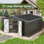 14 ft. W x 12 ft. D Outdoor Metal Shed Storage with Updated Frame Structure and Lockable Doors-121429071