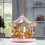Carrousel en cristal rose 12 po