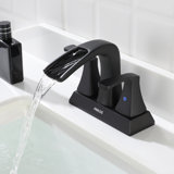 Doris Waterfall Centerset 2-handle Bathroom Faucet with Drain Assembly