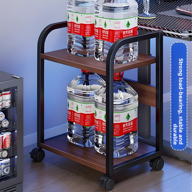 Support réglable pour unité centrale avec roues, support de tour d'ordinateur à plusieurs niveaux pour PC, imprimante, équipement de bureau, support de rangement en métal robuste avec mobilité facile