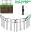 16.7'' H x 12'' W Black Steel Fence Panels Included