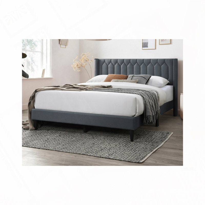 Grand lit moderne, Gris anthracite