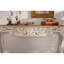 Console vieillie avec sculptures florales et bordure festonnée, idéale pour les entrées, assemblage facile, sculptures en bois massif de 44,59 po de profondeur, décoration intérieure complémentaire, couloir compact, assemblage simple