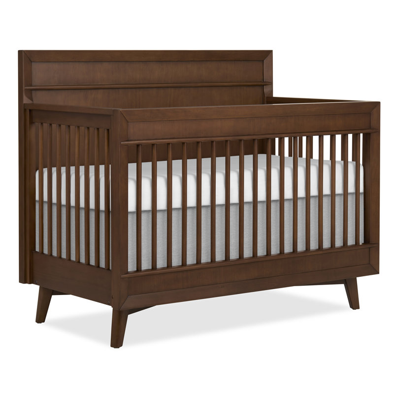 Lit de bébé 4-en-1 Evolur Loft Antilia Mid-Century, Walnut