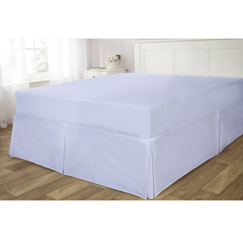 Holiness Pleated Wrap Around Bed Skirt, Double (4'6), White