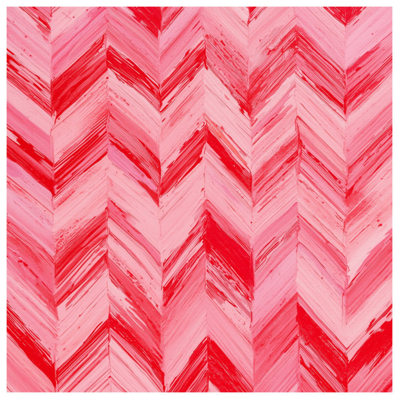 Housses de couette à chevrons rouges et roses, Grand lit