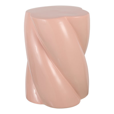 Yves 18" Modern Minimalist Rope Twist Ceramic Indoor/Outdoor Garden Stool by Jonathan Y
