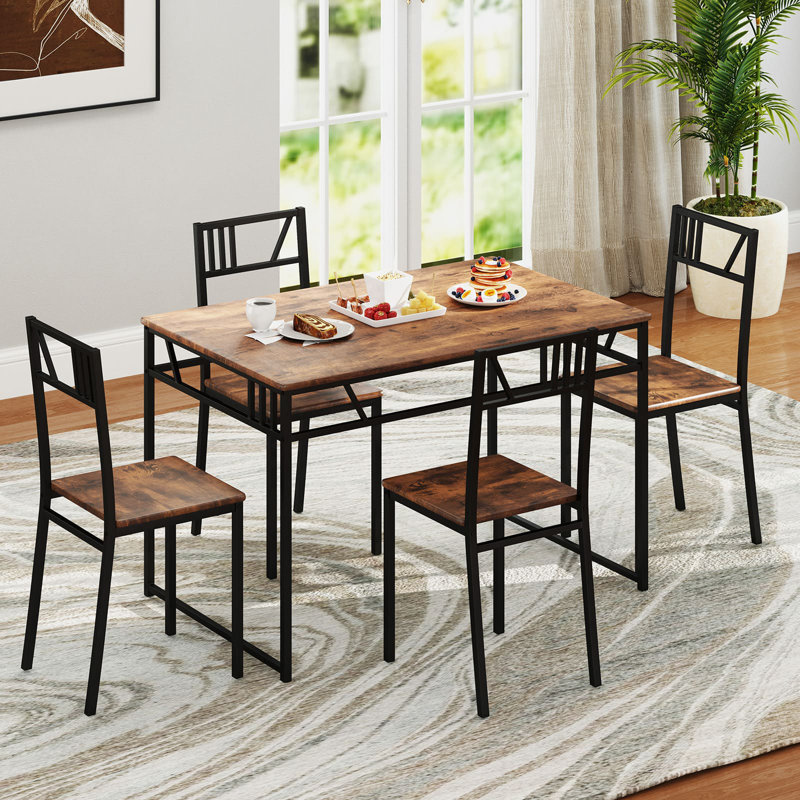 4 - Person Dining Set, Brown