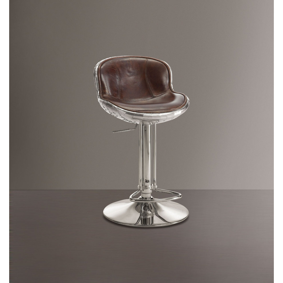 Swivel Upholstered Adjustable Height Counter Stool with Metal Frame Andrew Home Studio