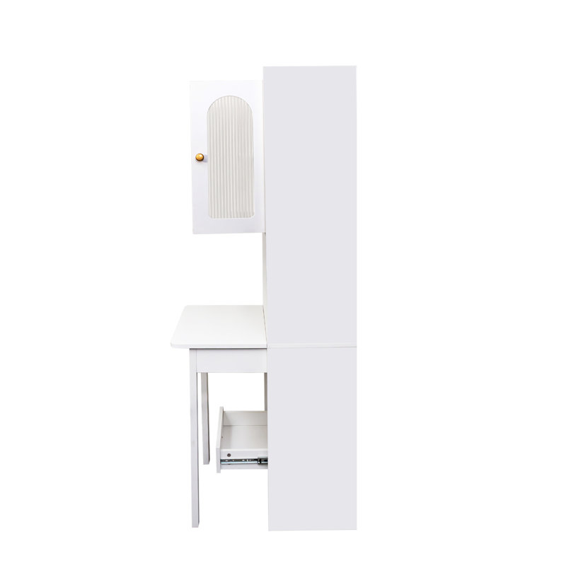 Fold-Out Convertible Writing Desk, White