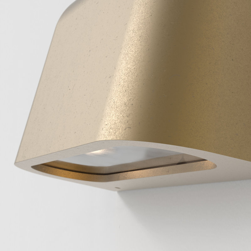 Mast Twin 2 - Light Outdoor Flush Mount, Antique Brass