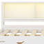 Lit de jour moderne en bois avec tablettes intégrées, charge USB, lumières DEL et 2 tiroirs de rangement-956199039
