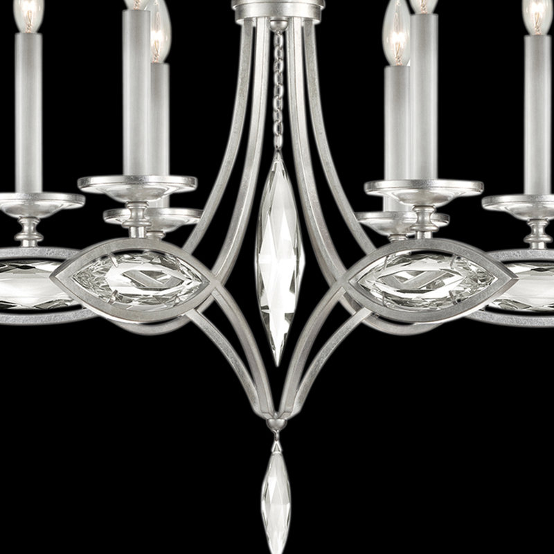 Marquise 6 - Light Chandelier, Platinized Silver