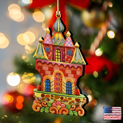 5'' Wood Hanging Figurine Ornament