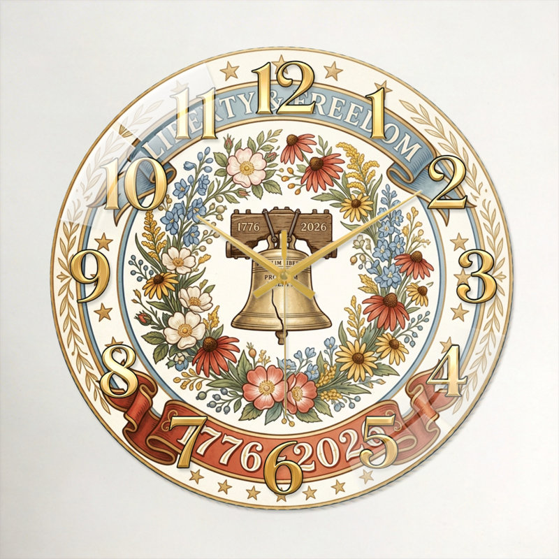 "Floral Bell USA 250th Anniversary Merchandise", 40 x 40 cm (15,7 x 15,7 pouces)