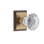Rosette grandeur Carré avec bouton de porte en cristal
