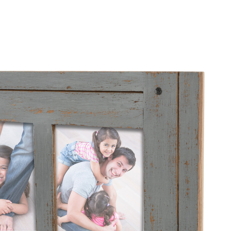 Madolynn 3-Opening 4 x 6" Collage Picture Frame, Gray