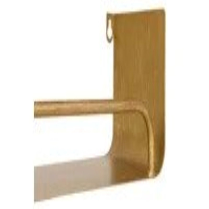 Jimeny Rectangular Metal Wall Shelf, 5.5" H x 28" W x 5.5" D, Dark Antique Brass