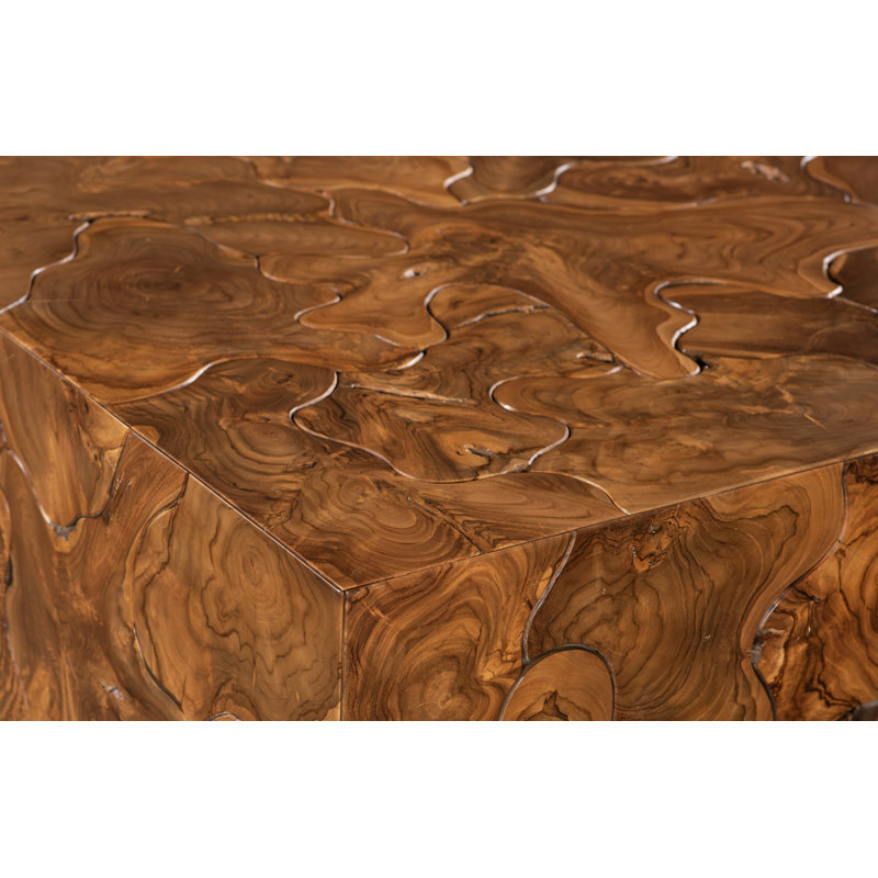 Teak Chunk Solid Wood Block Coffee Table