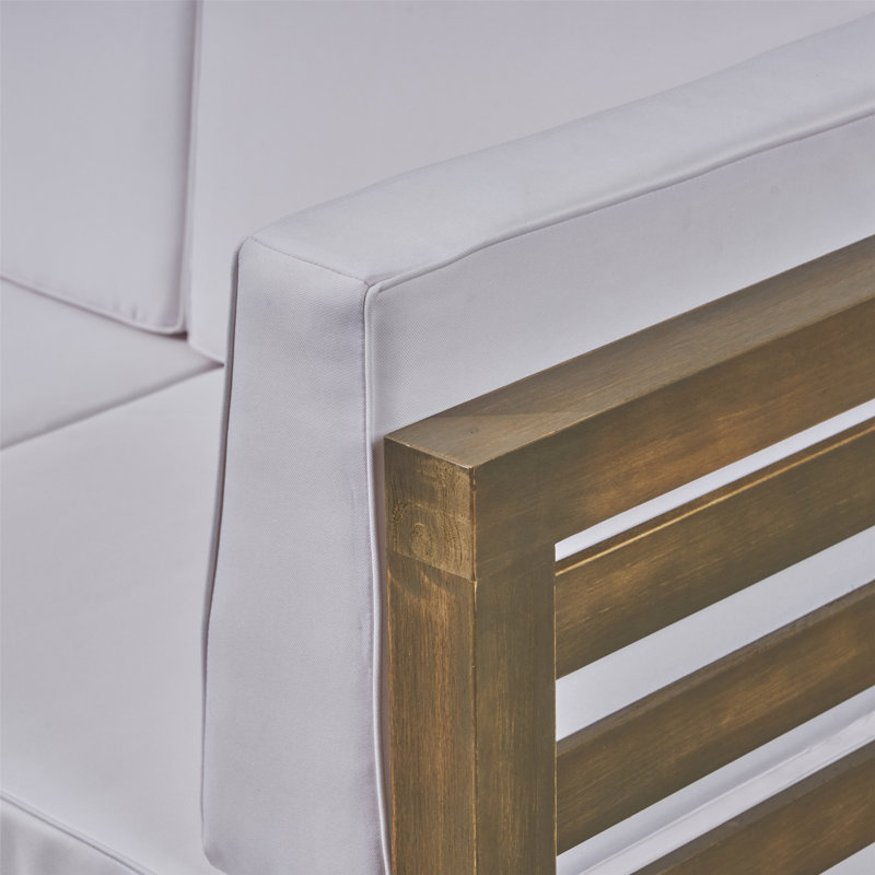 Fauteuil, fauteuil d'extérieur moderne, Blanc, Brun gris