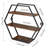 3 Piece Hexagon Floating Shelf with Adjustable Shelves