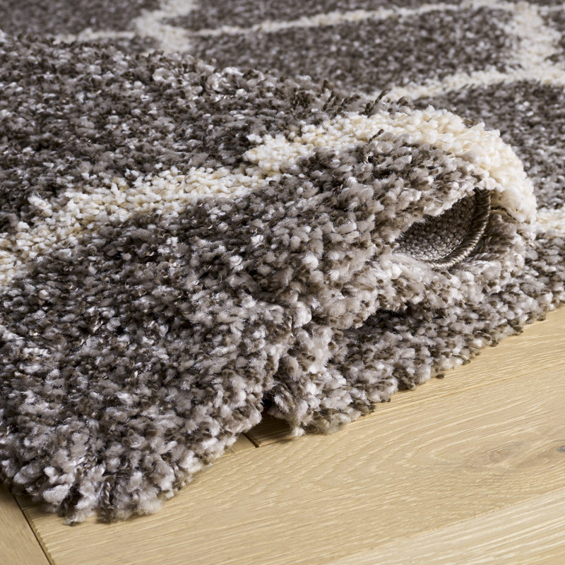 Tapis à poils longs Darrol Hudson, Tapis de couloir 2 pi 3 po x 10 pi