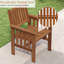 Ensemble de 2 chaises de patio avec siège à lattes pour balcon-1966487541