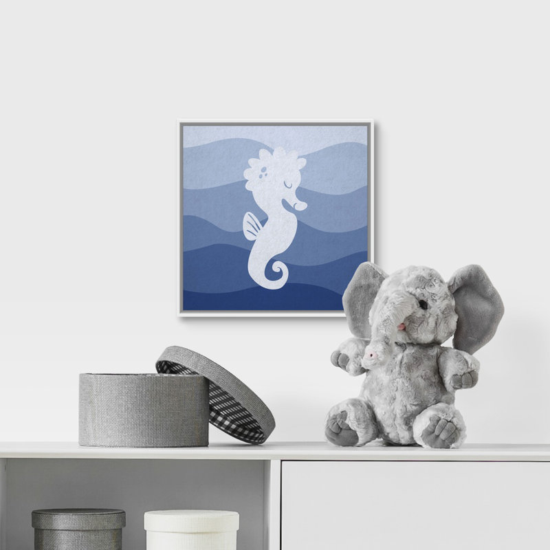 « hippocampe subaquatique de la chambre d’enfant », impression, H 12 po x l 12 po x P 1,75 po