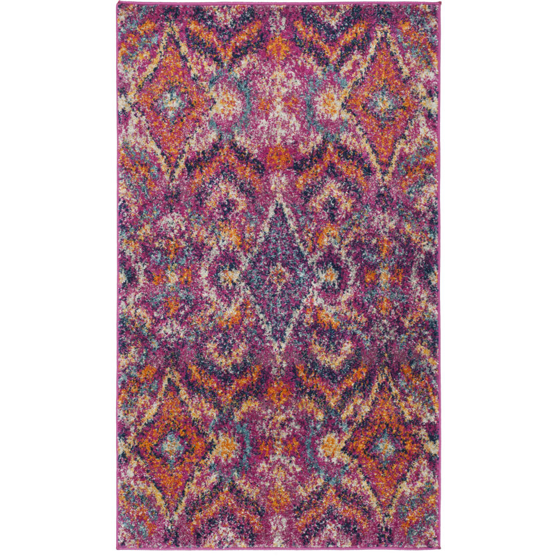 Tapis fuchsia Christa, Rectangle 3 pi x 5 pi
