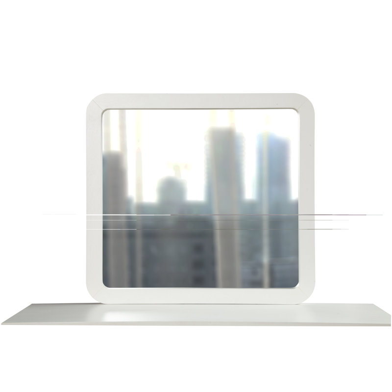 Miroir biseauté pour commode Wrightia, Craie blanche